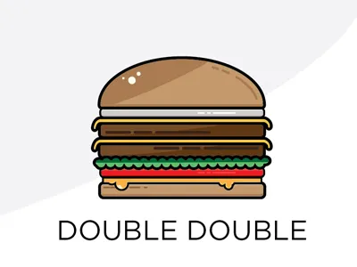 Double Double Burger! burger cheeseburger debut design food illustration illustrator innout ino noms pictogram wip