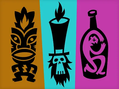 Funko Icons booze graphic iconic illustration skull tiki vector vonster