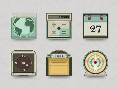 Retro icon android browser calculator calendar clock email fresh icon lewa phone retro see seevisual small theme