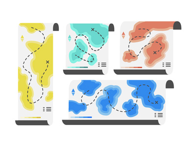 Map Series 3d illustration map travel