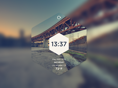 Hexa Time Widget clock hexagon ui user interface widget