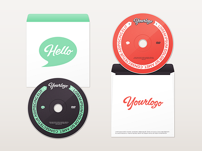 DVD & Envelope Mock-Up cd dvd envelope free psd mock up mockup stationery