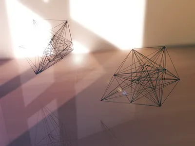 Icosahedron's house 3d c4d cinema4d flare house reflection