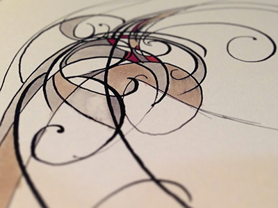 Drawing #30 brause calligraphy copic drawing illustration moleskine