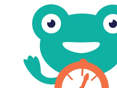 Mascot work character cute froggy happy mascot vector