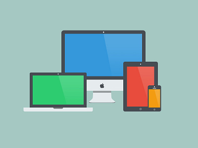 Apple Flat Device Icons / Mockups apple flat design icons minimal mockups