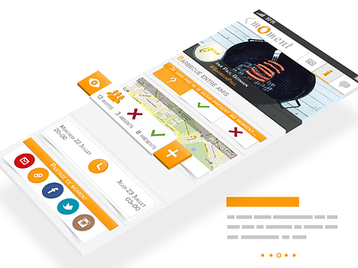 Info_Moment 3d app design event interface ios iphone moment nicolas fallourd orange ui ux yellow