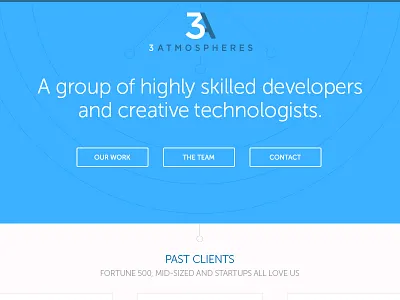3A site design clean flat freshthrills portfolio simple studio
