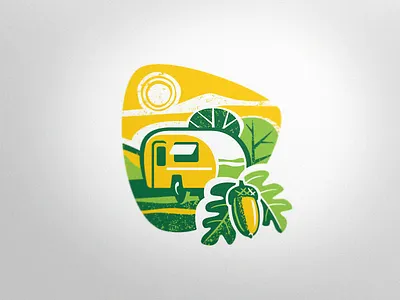 Caravan Park illustration logo
