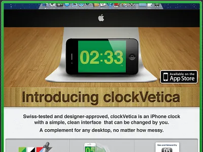 Clockvetica Glamour clockvetica helvetica ios app iphone