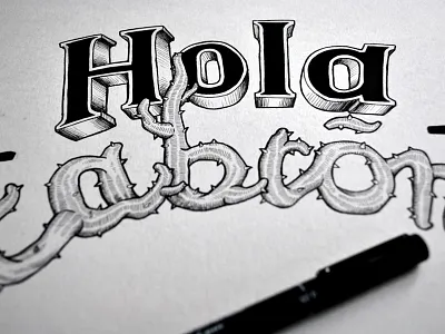 Hola cabron typography