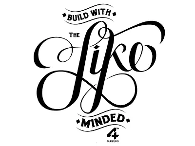 Like Minded 4thsurplus cursive handdrawn likeminded typography