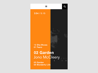 Simple OS - Music Player black grey mobile mockup music operating orange os player shot simple system white