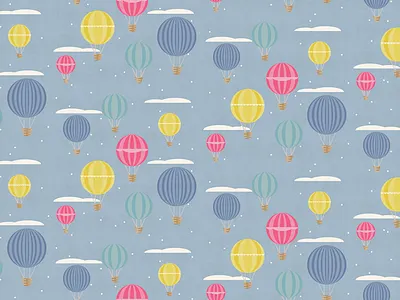 Balloons Pattern balloons graphic graphic design hot air balloon illustration pattern pattern design print print design surface pattern design vector
