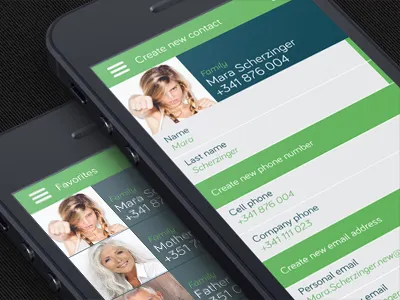 Contact List preview app application contact contact list flat graphic design graphics icons ios iphone lisbon mobile profile ui user interface ux