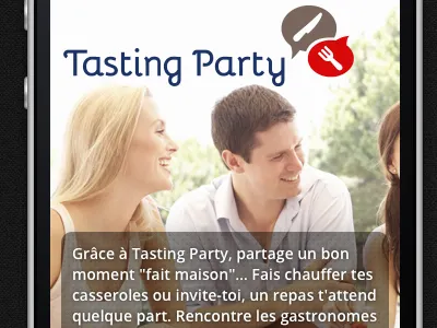 Tasting Party mobile splash page bigphoto css mobile responsive splash
