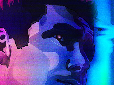 Runner art portrait series vector