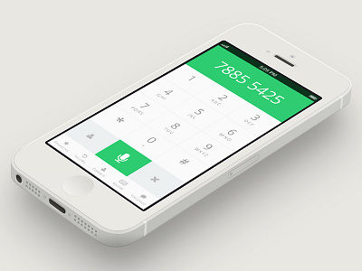 Apple Phone Flat UI Design apple flat ui green phone app