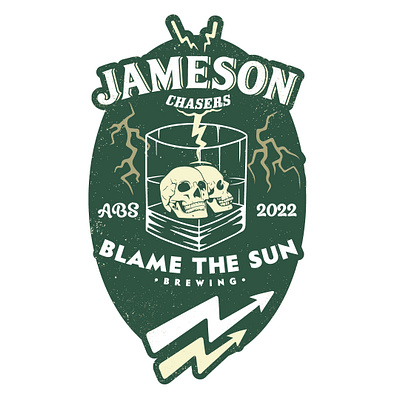 JamesonBlameTheSun_sticker design graphic design