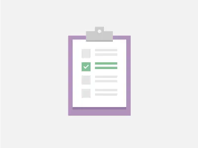 Clipboard action actiontips check checkmark clip clipboard experience flat green icon icons illustration list paper purple shadow shadows tips todo ui ux