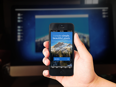 Mobile Ready blog blue css mobile mountain portfolio redesign simple web