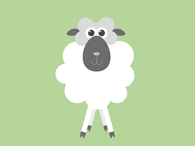 Sheep clean illustration kids lamb minimal sheep
