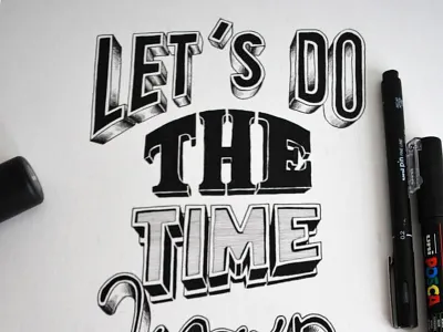 Time Wrap handmade time typography wrap