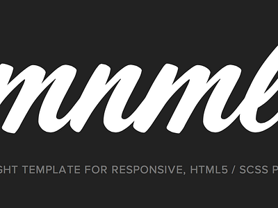 mnml css html5 mnml rwd typography