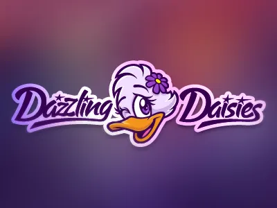 Daisy Logo Full character disney duck illustration logo vector