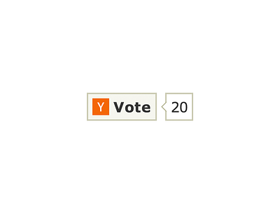 Hacker News Button button hacker news like tweet vote