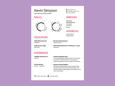 Resume chart cv graph pie print resume