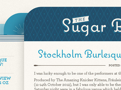 Sugar Blue website art deco artdeco blog burlesque coquette interface vintage web