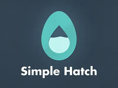 Simple Hatch blue brand drip logo