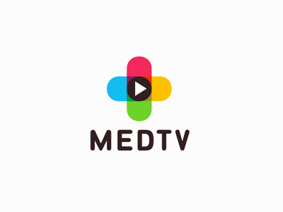 Medtv color cross logo medical play tv