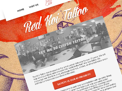 Red Koi Tattoo art design red koi tattoo ui website