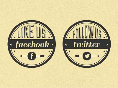 Social badge badge design facebook icons social twitter