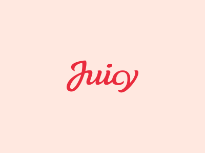 Juicy Typographic Logo Design brand branding calligraphic calligraphy design elegant fancy feminine flow fluid handwritten icon identity jelly joy joyfull logo logo design logotype mark moist pink red script succulent tender typographic typography word mark wordmark