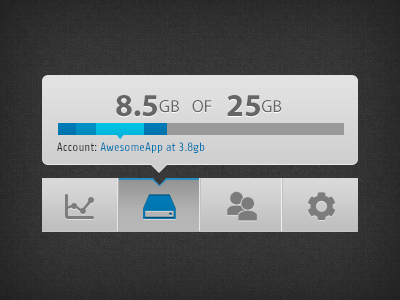 Web Stats Widget icons popup server stats widget