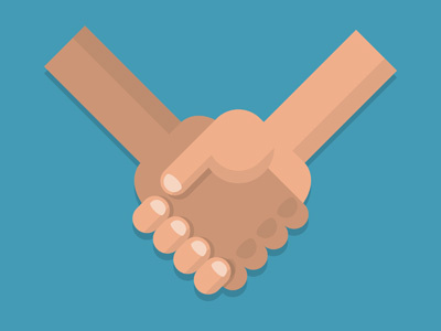 Handshake Illustration flat hands handshake icon illustration simple