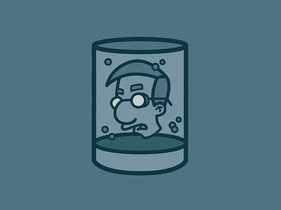 Everything's Coming Up aliens head illustration jar milhouse nerd simpsons