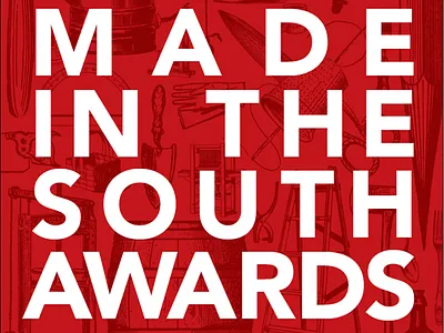 Made in the South Awards gardengun poster red screenprint vintage