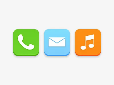 iOS 7 Stock Icons Concept 7 apple concept design flat icons illustrator ios mockup photoshop