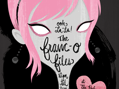 The Franc-o Files hand drawn type illustration posters