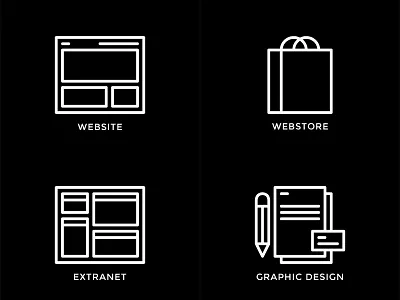 Symmetri icon set e commerce extranet graphic design icon illustrator minimal online store set shopping bag vector website webstore