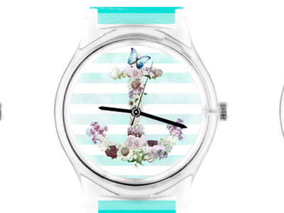 Fab.com watches - Floral Anchor anchor beach fab.com floral navy stripes summer watch watches