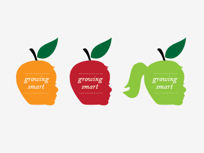 Logo elements fruit logo silhouette