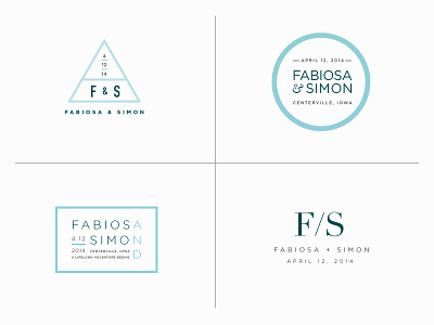 Fabiosa/Simon Wedding badge identity logo seal typography wedding