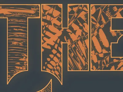 The font orange texture