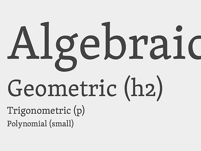 Algebraic type typography web