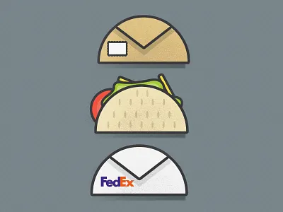 Tacolope 2 backgound brown card clean color concept creative cute design email flat food icon icons illustration illustrator mail minimal package packaging pattern render taco texture ui